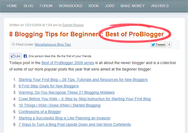 Best of ProBlogger - How To Write A Blog Post Wihout Doing Any WOrk
