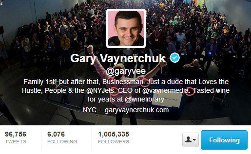 Gary Vaynerchuk - Twitter Bio That Converts Customers