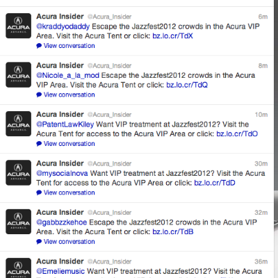 Acura social media automation example