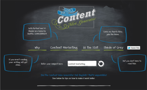 Top 7 Content Marketing Blogs To Read In 2014 - Portent's Idea Generator