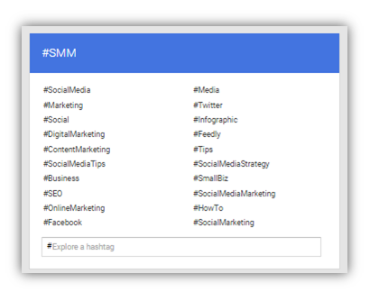 hashtags on google+