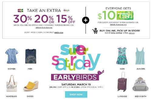 Kohl's Homepage