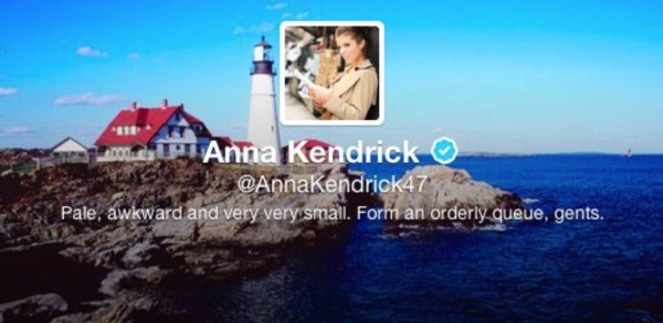 Anna Kendrick Twitter Bio