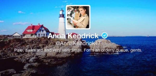 Anna Kendrick Twitter Bio